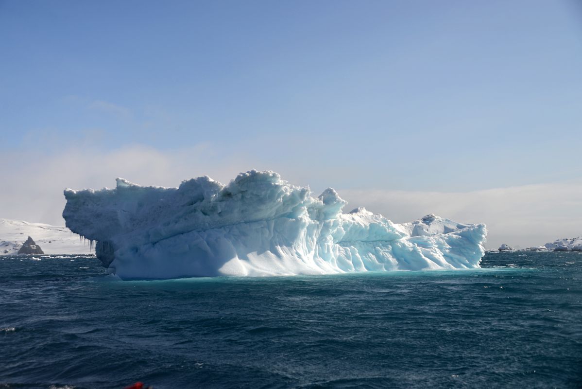 19D Large Iceberg In The Water Off Aitcho Barrientos Island In South Shetland Islands From Zodiac On Quark Expeditions Antarctica Cruise